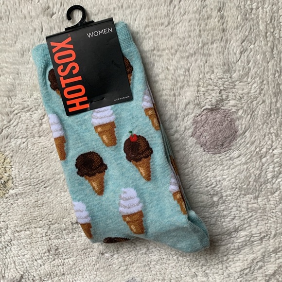 Hot Sox Ice Cream cones women’s socks Mint Melange NWT - Picture 1 of 9